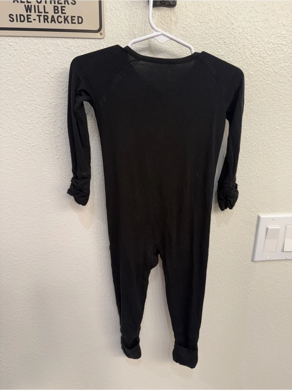 Little Sleepies Black Zip-Front One-Piece Footie